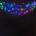 Гирлянда «Шарики» 10м Разноцветная с Мерцанием 8В, Диаметр Шарика 18мм, 100 LED, Провод Черный Каучук, IP54