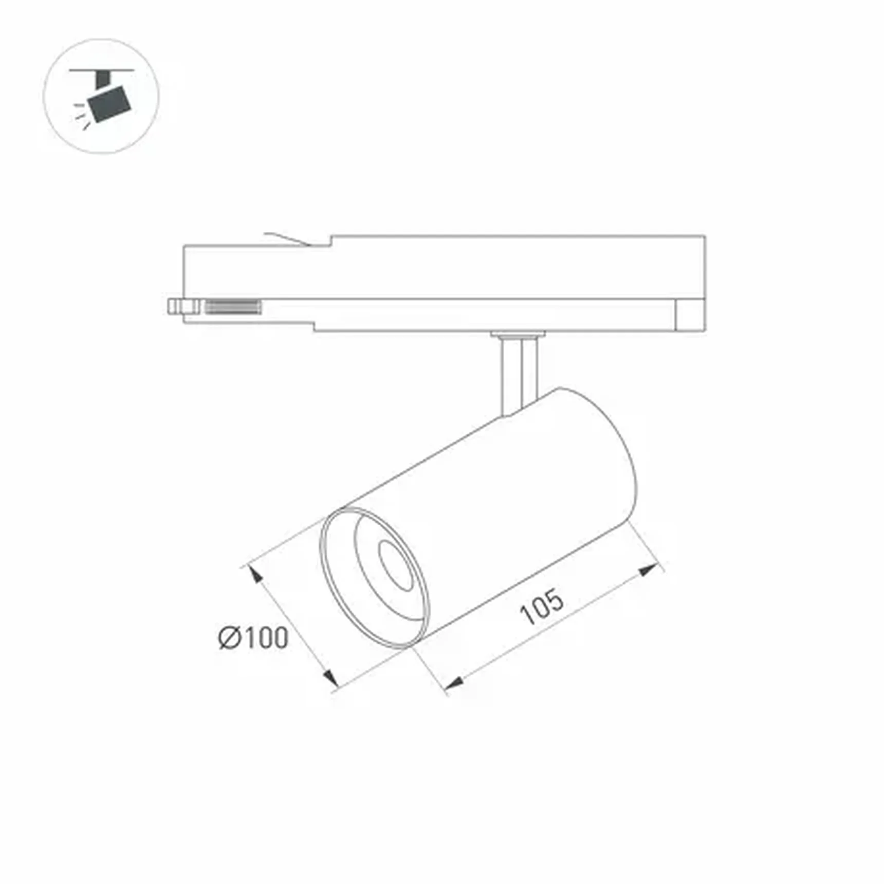 Светильник LGD-NIKA-4TR-R100-30W Warm3000 (WH, 24 deg, 230V) (Arlight, IP20 Металл, 5 лет)