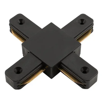 X-Коннектор для однофазных накладных трековых систем, черный,KXZ-BL-X