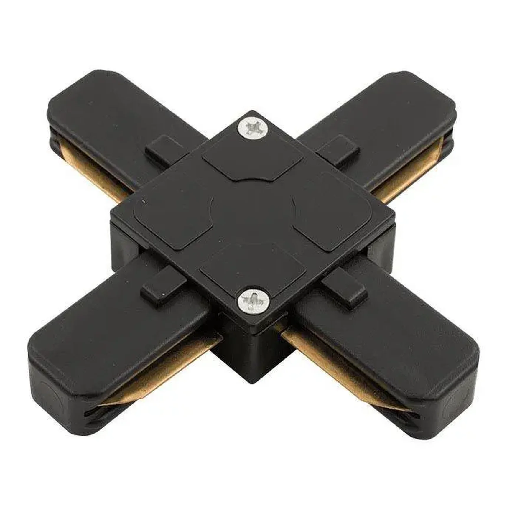 X-Коннектор для однофазных накладных трековых систем, черный,KXZ-BL-X