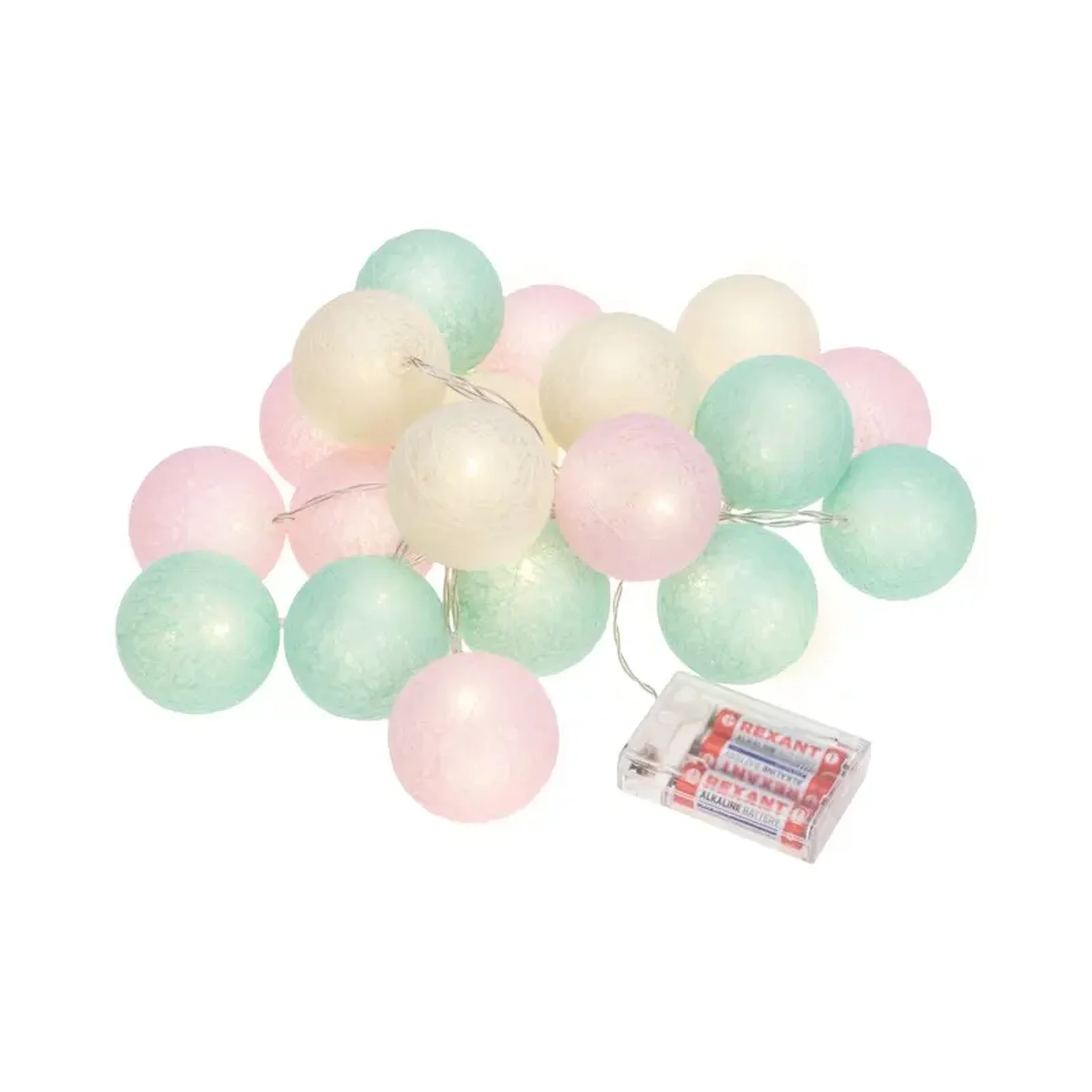 Тайские фонарики Перламутр 3.5 м, 20 LED, прозрачный ПВХ, цвет свечения теплый белый NEON-NIGHT