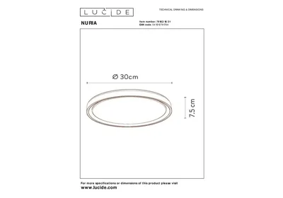 Потолочный светодиодный светильник Lucide Nuria 79182/18/31