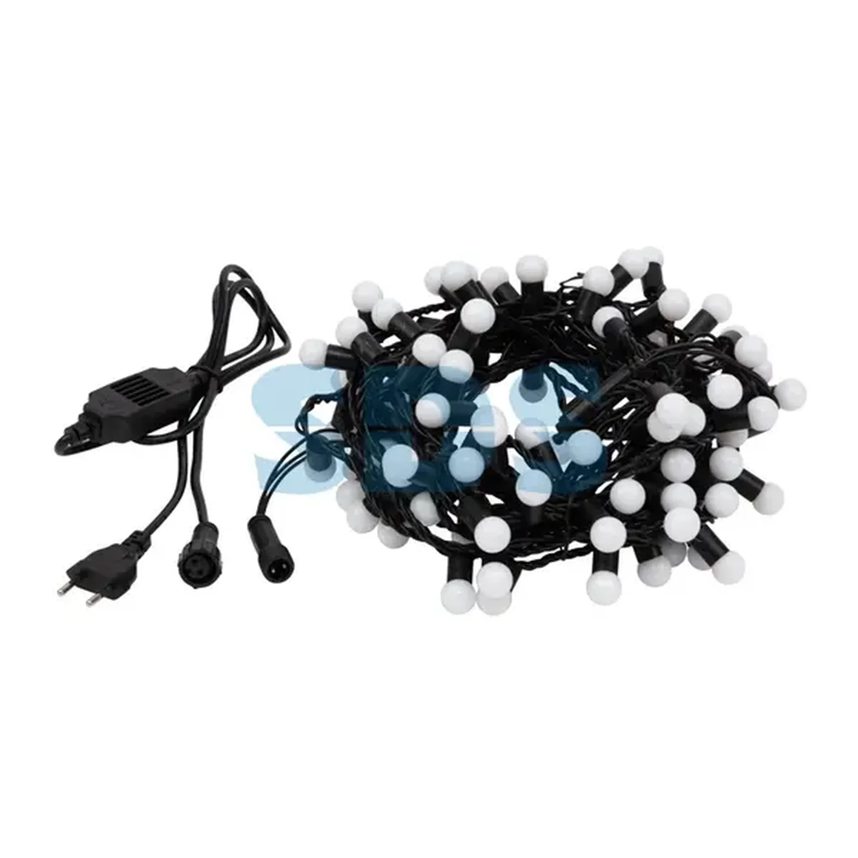 Гирлянда Мультишарики Ø17,5 мм, 10 м, черный ПВХ, 100 диодов, цвет RGB