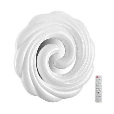 7675/DL PALE SN 151 Светильник пластик/белый/серебристый LED 48Вт 3000-6000К D380 IP43 пульт ДУ AGAP