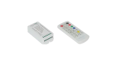 Контроллер RGB+CCT, 2.4G с пультом, 21 кноп., DC12/24V, <16A(MAX), SW-RGB-CW-2.4G-16A