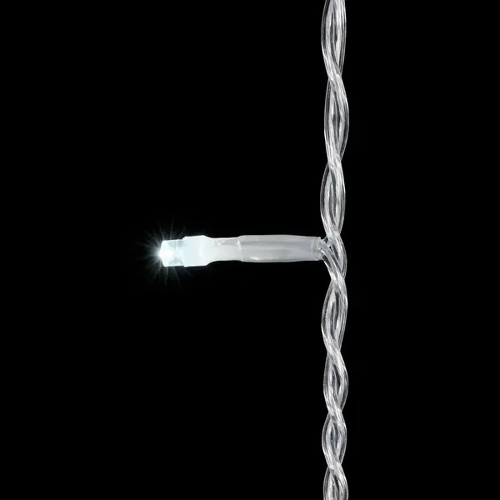 Гирлянда Бахрома 3,1 x 0,5 м Белая с Мерцанием Белого Диода 220В, 150 LED, Провод Прозрачный ПВХ, IP54