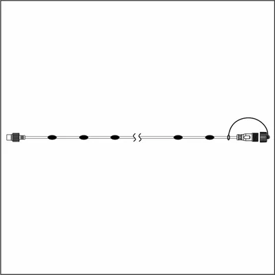 Гирлянда Краса (Роса) ALEDUS, 220 В, 200 м, прозрачный провод, белый
