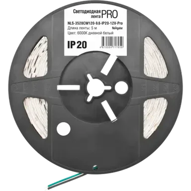 Светодиодная лента NLS-3528CW120-9.6-IP20-12V-Pro R5