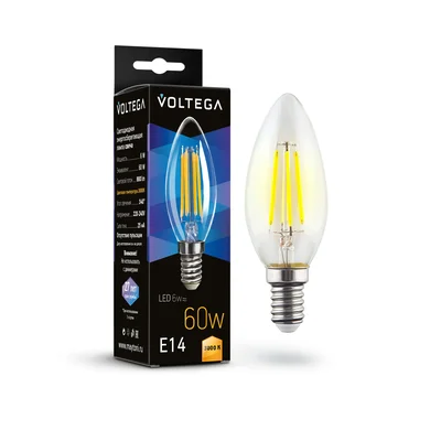 Светодиодная лампа Crystal Candle 6W 3000K E14 340°
