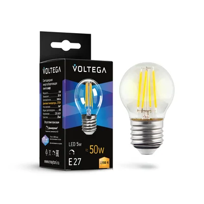 Светодиодная лампа Crystal Globe 5W 2700K E27 DIM 340°