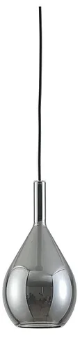NEWPORT 7230 7231/S mat.black smokey, Подвесной светильник, Matte black Smokey glass+frost glass D15*H28,8/250 cm G9 1*7W