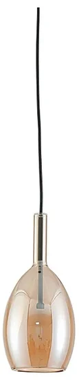 NEWPORT 7230 7232/S mat.black amber, Подвесной светильник, Matte black Amber glass+frost glass D13*H28,8/250 cm G9 1*7W