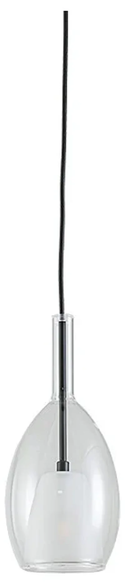 NEWPORT 7230 7232/S mat.black clear, Подвесной светильник, Matte black Clear glass+frost glass D13*H28,8/250 cm G9 1*7W