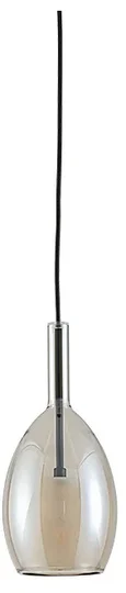 NEWPORT 7230 7232/S mat.black cognac, Подвесной светильник, Matte black Cognac glass+frost glass D13*H28,8/250 cm G9 1*7W