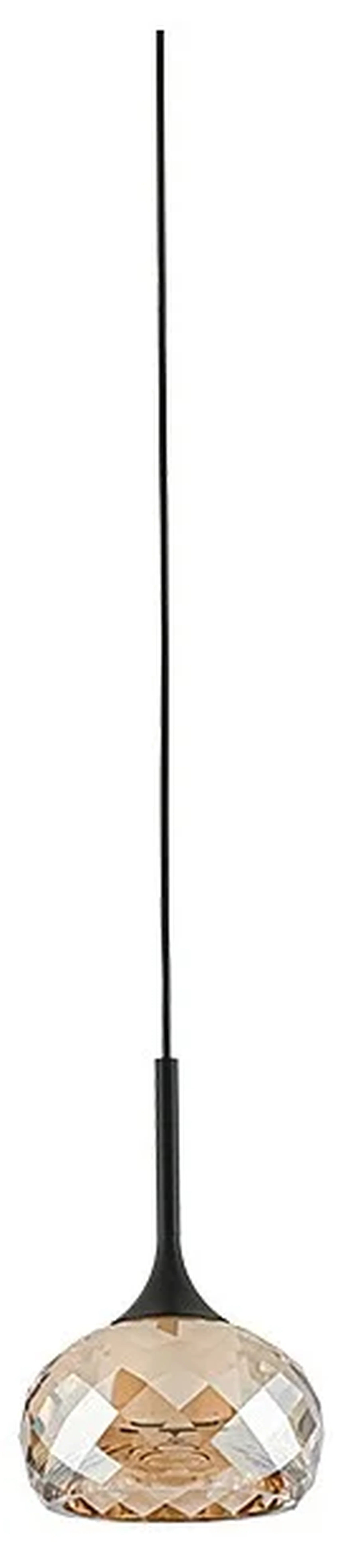NEWPORT 7240 7241/S mat.black amber, Подвесной светильник, Matte black Amber crystal D10*H15/250 cm LED 1*5W 3100K