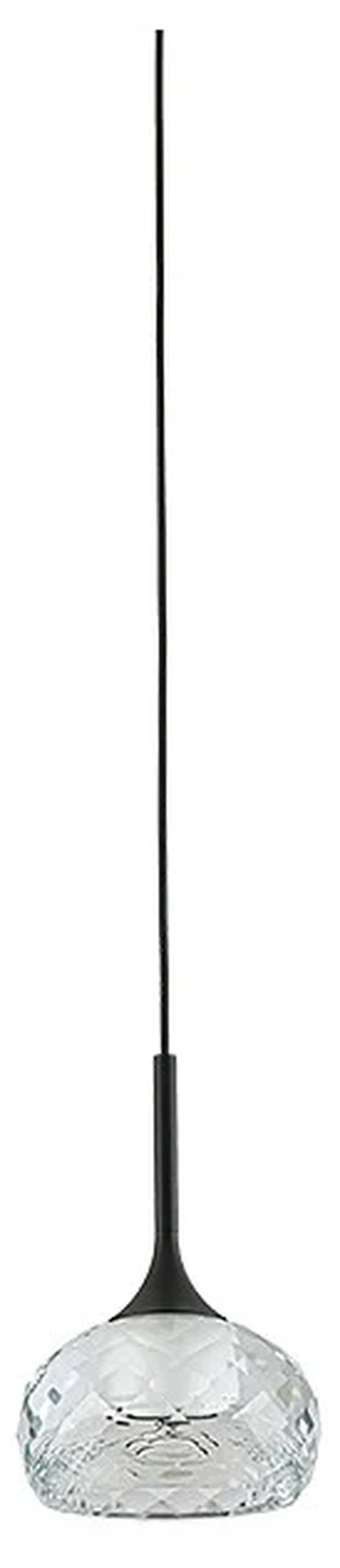 NEWPORT 7240 7241/S mat.black clear, Подвесной светильник, Matte black Clear crystal D10*H15/250 cm LED 1*5W 3100K