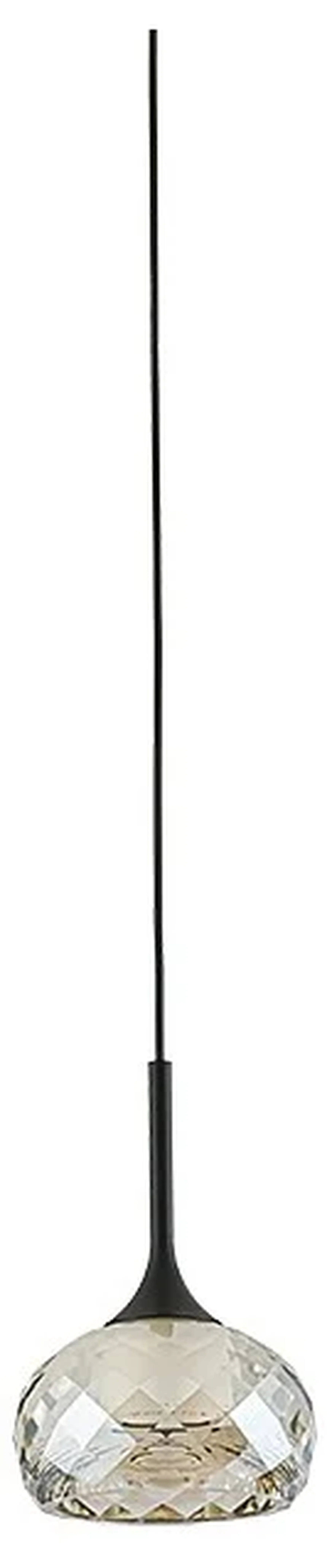 NEWPORT 7240 7241/S mat.black cognac, Подвесной светильник, Matte black Cognac crystal D10*H15/250 cm LED 1*5W 3100K