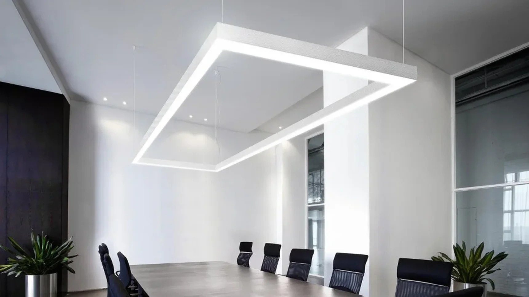 Светильник светодиодный квадрат SILED CUADRA-PROF-02 520х300х50х70 (41 Вт, 3000K, Черный)