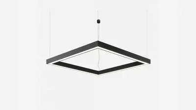 Светильник светодиодный ромб SILED ROMB-PROF 500х290х50х70 (28 Вт, 5000K, Черный)