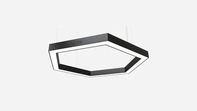 Светильник светодиодный шестиугольник SILED HEXAGO-02-PROF 520х450х50х70 (37 Вт, 4000K, Черный)