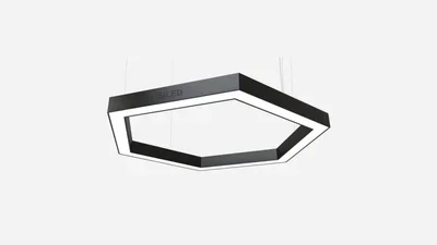 Светильник светодиодный шестиугольник SILED HEXAGO-02-PROF 520х450х50х70 (37 Вт, 5000K, Черный)