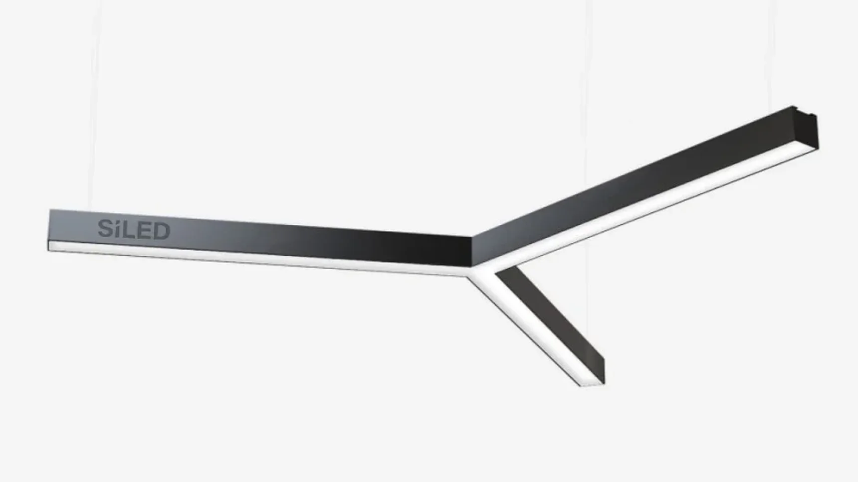 Светильник светодиодный трехлучевой SILED TRIO-STAR-PROF 440х380х50х70 (18 Вт, 5000K, Черный)