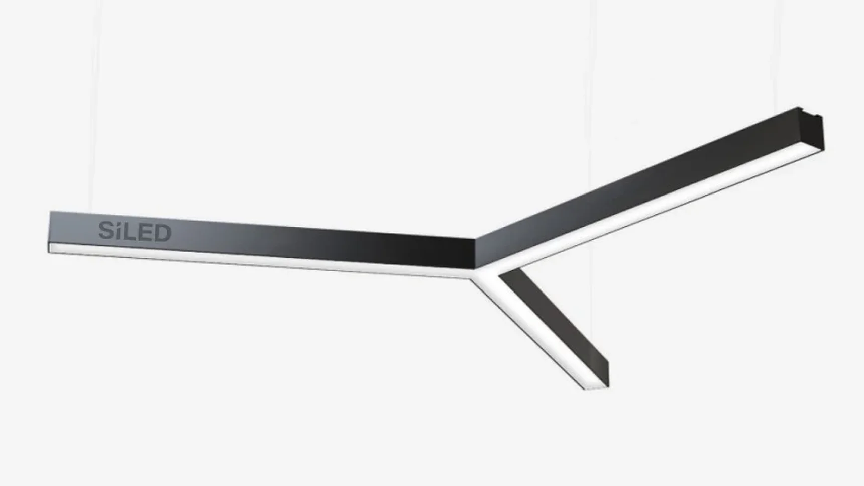 Светильник светодиодный трехлучевой SILED TRIO-STAR-PROF 870х750х50х70 (37 Вт, 3000K, Черный)