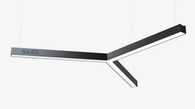 Светильник светодиодный трехлучевой SILED TRIO-STAR-PROF 1250х1080х50х70 (55 Вт, 5000K, Черный)