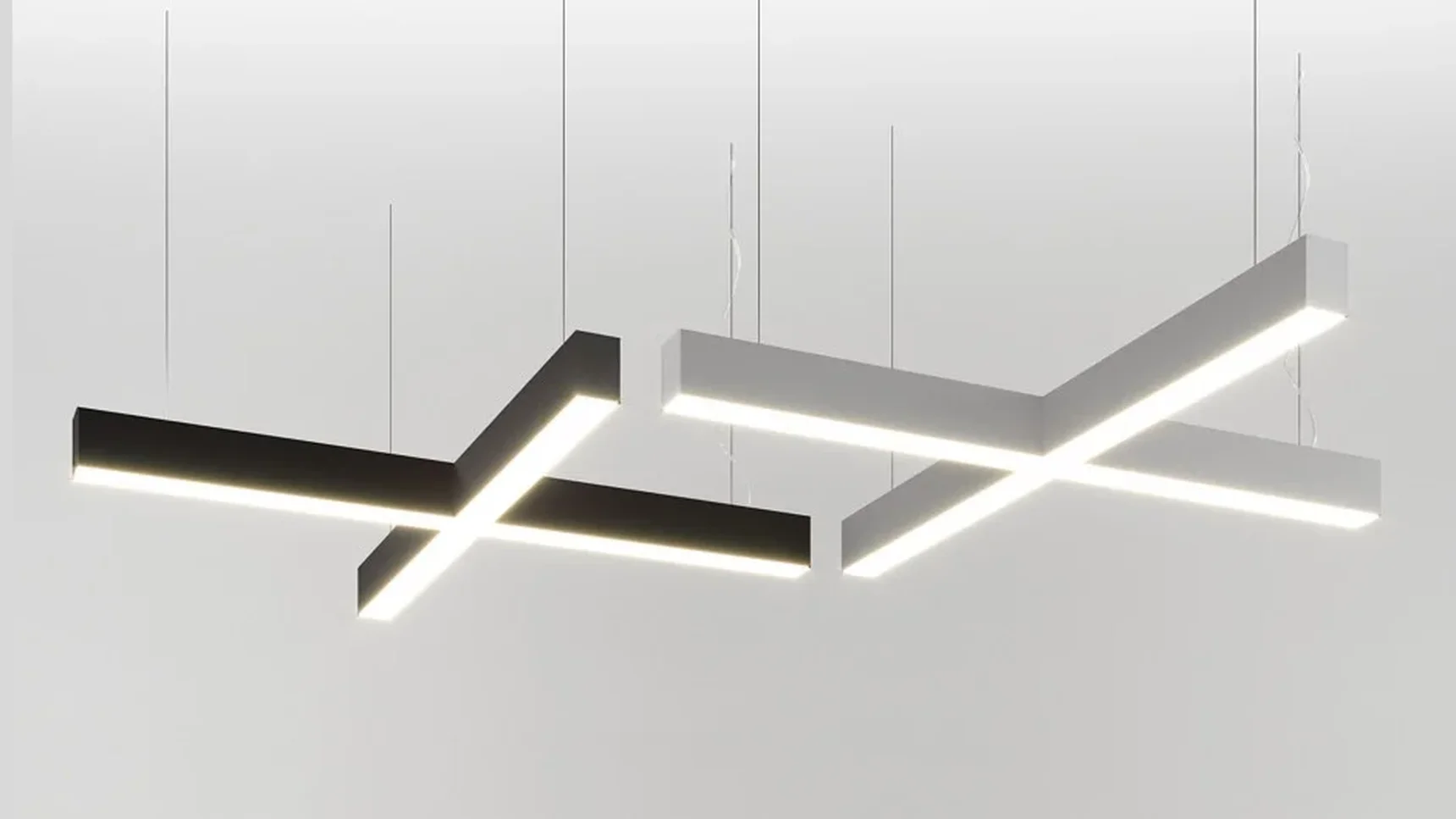 Светильник светодиодный крест SILED CROSS-01-PROF 500х500х50х70 (25 Вт, 3000K, Черный)