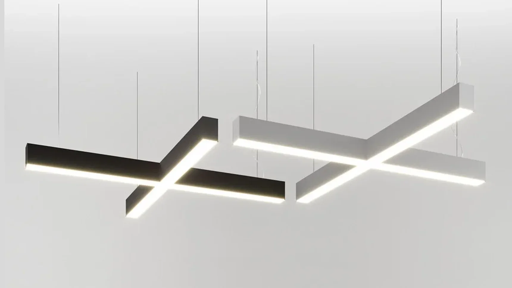 Светильник светодиодный крест SILED CROSS-01-PROF 500х500х50х70 (25 Вт, 4000K, Черный)