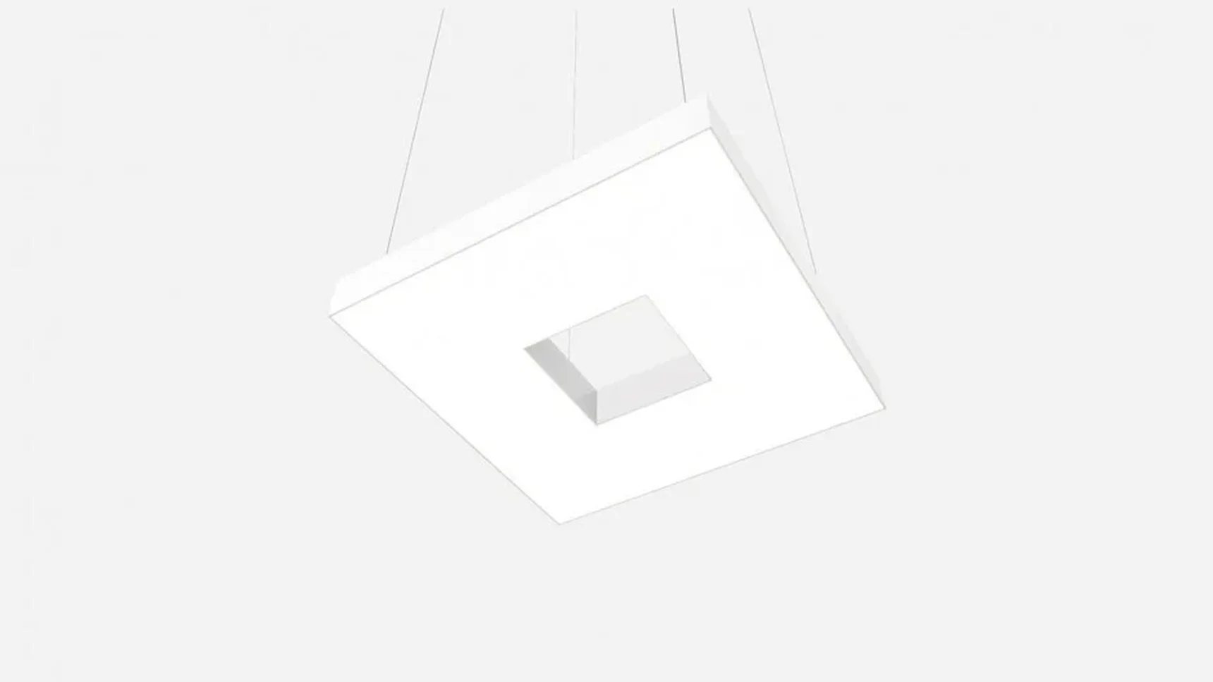 Светильник светодиодный квадрат с отверстием SILED CUADRA-HOLE-03 650х650х100 (55 Вт, 4000K, Белый, Подвесной)