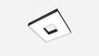 Светильник светодиодный квадрат с отверстием SILED CUADRA-HOLE-03 900х900х100 (85 Вт, 5000K, Черный, Подвесной)