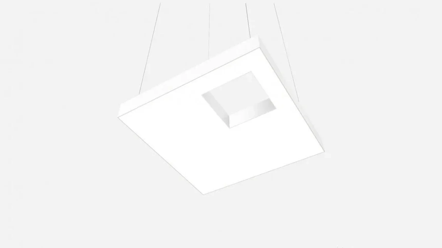 Светильник светодиодный квадрат с отверстием SILED CUADRA-HOLE-04 650х650х100 (55 Вт, 5000K, Белый, Подвесной)