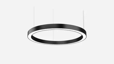 Светильник светодиодный кольцо SILED NIMBUS D400х100х60 (24 Вт, 4000K, Черный, Подвесной)