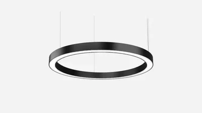 Светильник светодиодный кольцо SILED NIMBUS D600х100х60 (41 Вт, 3000K, Черный, Подвесной)