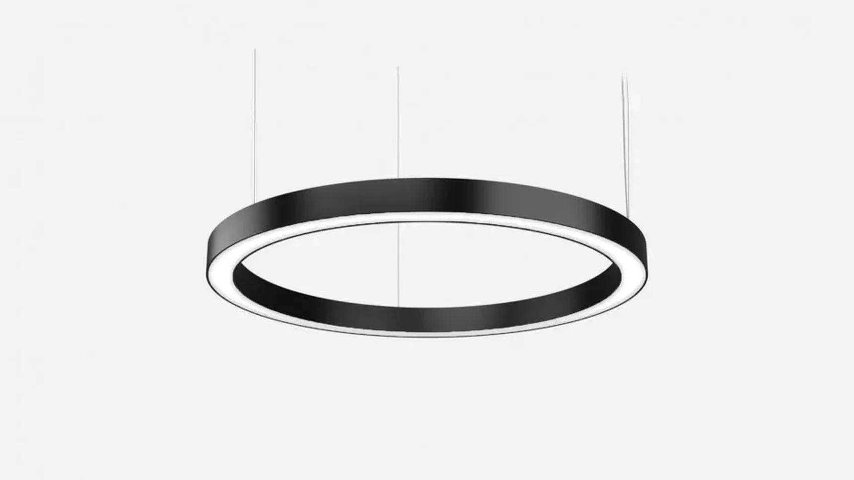 Светильник светодиодный кольцо SILED NIMBUS D700х100х60 (48 Вт, 4000K, Черный, Подвесной)
