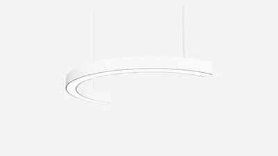 Светильник светодиодный полукольцо SILED NIMBUS-HALF 1200х600х100х60 (42 Вт, 5000K, Белый, Подвесной)