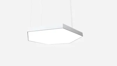 Светильник светодиодный шестиугольник SILED Hexago 1500х1300х100 (173 Вт, 3000K, Белый, Подвесной)