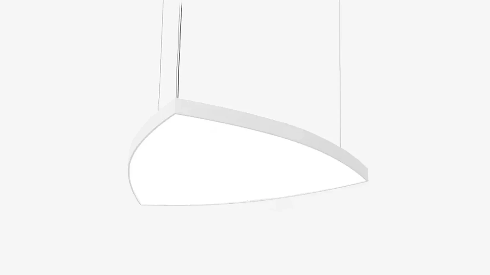 Светильник светодиодный круглый треугольник SILED MOSO 1000х1000х100 (104 Вт, 3000K, Белый, Подвесной)