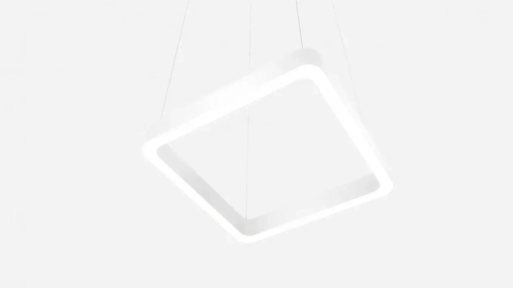 Светильник светодиодный квадрат с закругленными углами и отверстием SILED SUPER-ELIPSE-02 900х900х100х60 (75 Вт, 3000K, Белый, Подвесной)