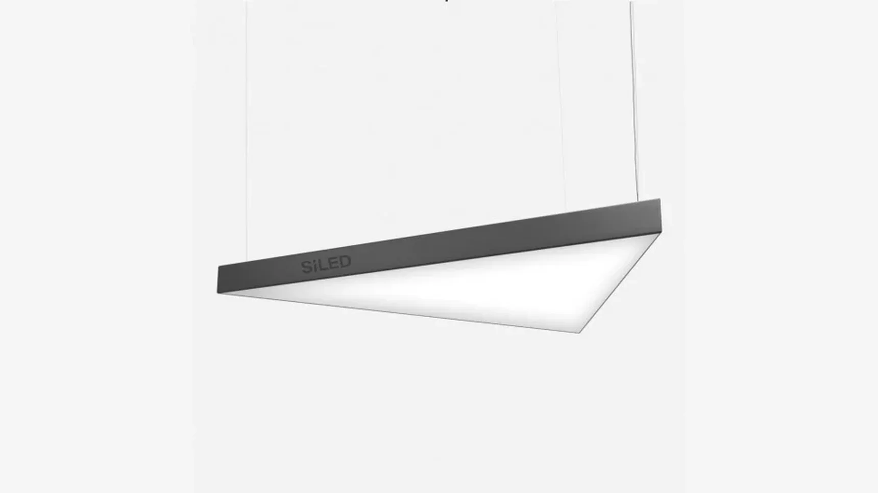 Светильник светодиодный треугольник SILED TRIGON 800х690х100 (38 Вт, 3000K, Черный, Подвесной)