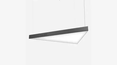 Светильник светодиодный треугольник SILED TRIGON 1500х1300х100 (104 Вт, 3000K, Черный, Подвесной)