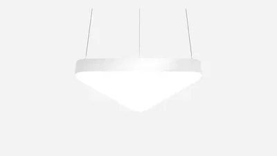 Светильник светодиодный треугольник с закругленными углами SILED TRINITY 600х530х100 (29 Вт, 4000K, Белый, Подвесной)