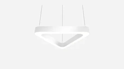 Светильник светодиодный треугольник с закругленными углами и отверстием SILED TRINITY-02 900х800х100х60 (65 Вт, 5000K, Белый, Подвесной)
