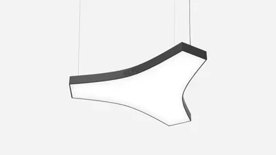 Светильник светодиодный многогранник SILED UNITY 870х1000х100 (63 Вт, 5000K, Черный, Подвесной)