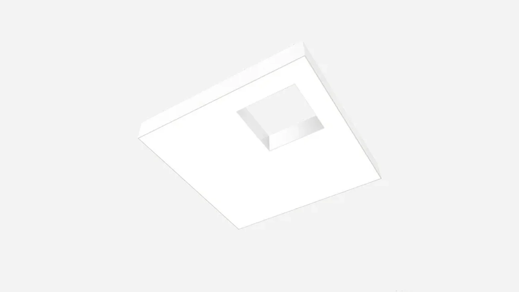 Светильник светодиодный квадрат с отверстием SILED CUADRA-HOLE-04 900х900х100 (85 Вт, 3000K, Белый, Накладной)