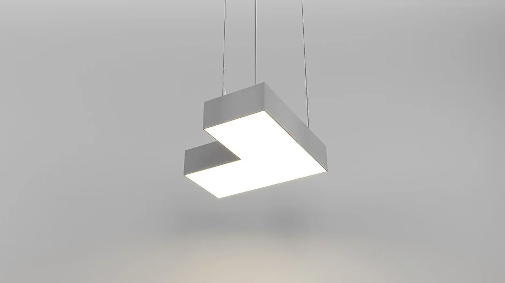 Светильник светодиодный г-образный SILED CUBO 450х450х100 (21 Вт, 4000K, Белый, Накладной)