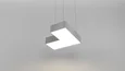 Светильник светодиодный г-образный SILED CUBO 650х650х100 (33 Вт, 3000K, Белый, Накладной)
