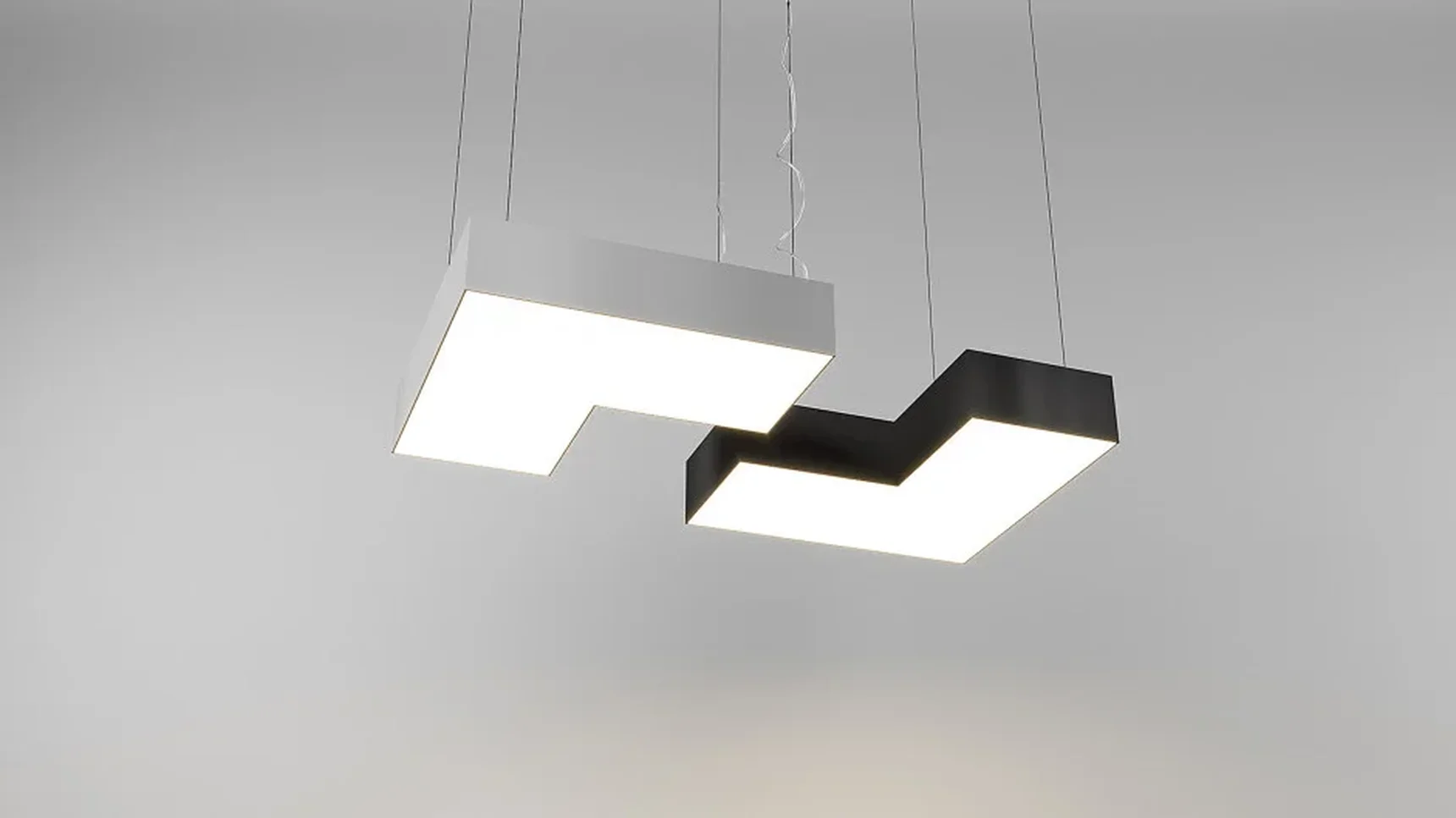 Светильник светодиодный г-образный SILED CUBO 650х650х100 (33 Вт, 3000K, Белый, Накладной)