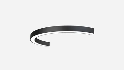 Светильник светодиодный полукольцо SILED NIMBUS-HALF 400х200х100х60 (12 Вт, 5000K, Черный, Накладной)